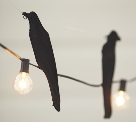 Crow On A Wire String Lights Pottery Barn