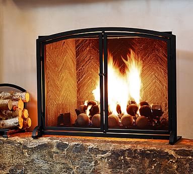 PB Classic Fireplace Single Screen | Pottery Barn The simple