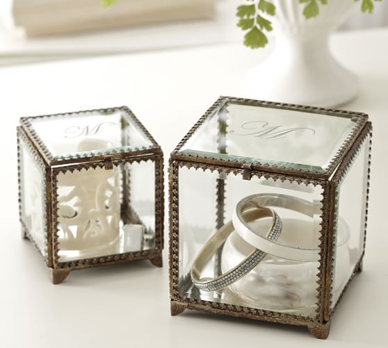 Elaine Glass Display Box Pottery Barn