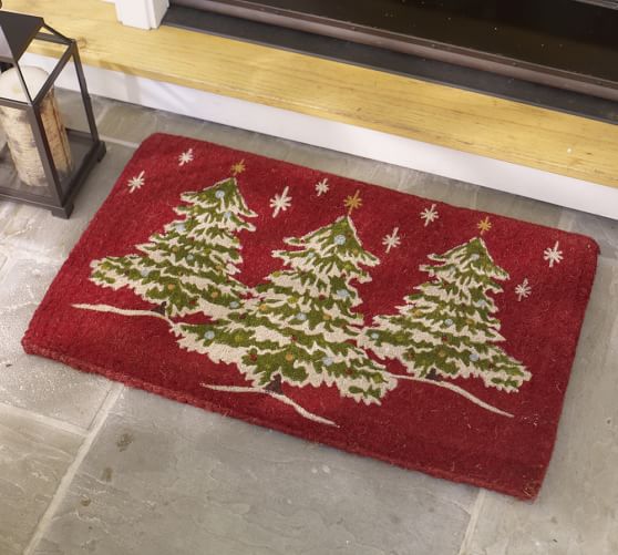Christmas Tree Doormat Pottery Barn