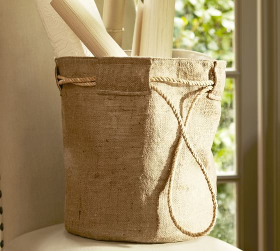 Reinforced Burlap Baskets Pottery Barn
