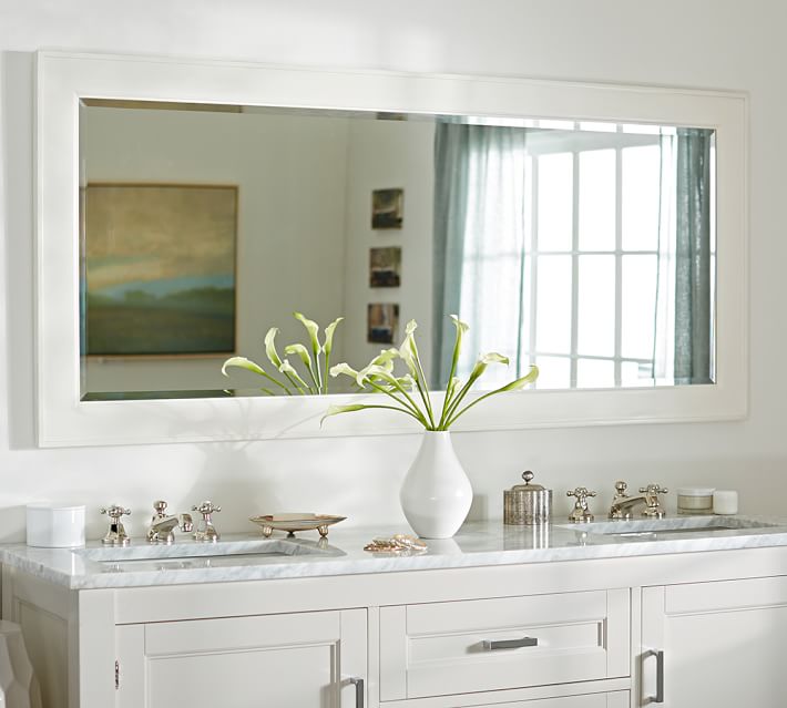 Bathroom Mirrors Pottery Barn classic double wide mirror | pottery barn Bathroom Mirrors Pottery Barn classic double wide mirror | pottery barn