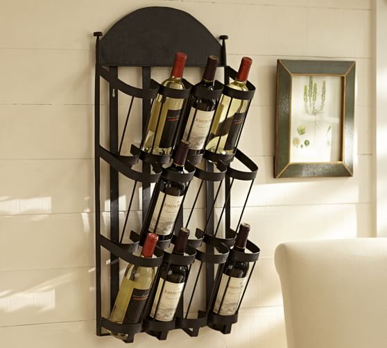 Vintners WallMount Wine Rack Pottery Barn