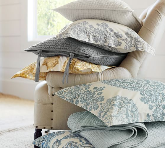 Lucianna Medallion Duvet Cover & Sham Gray Pottery Barn