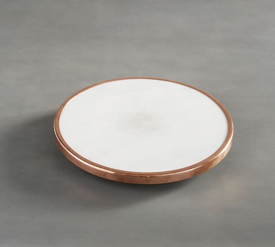 Marble and Copper Lazy Susan Pottery Barn