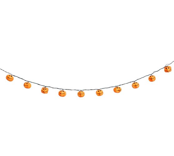 Jack O Lantern Burlap String Lights Pottery Barn