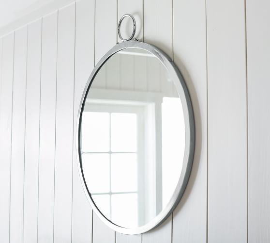 Logan Round Mirror Pottery Barn