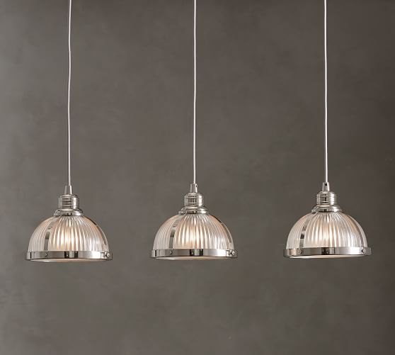 PB Classic Ribbed Glass Pendant Pottery Barn