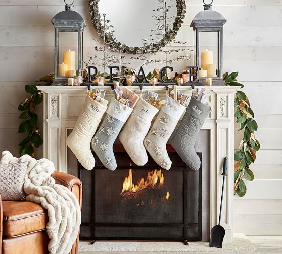 Peace Stocking Holder Bronze finish Pottery Barn