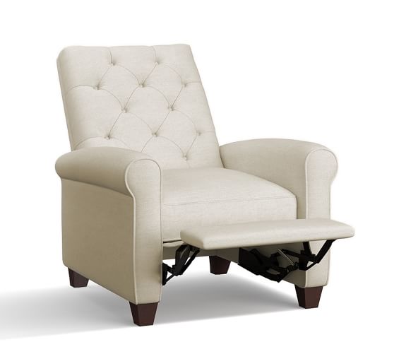 Prescott Upholstered Recliner Pottery Barn