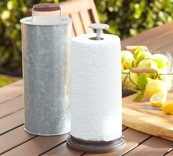 Galvanized Metal Paper Towel Holder Pottery Barn