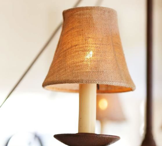 Burlap Chandelier Shade, Set of 3 | Pottery Barn Burlap Chandelier Shade, Set of 3 | Pottery Barn