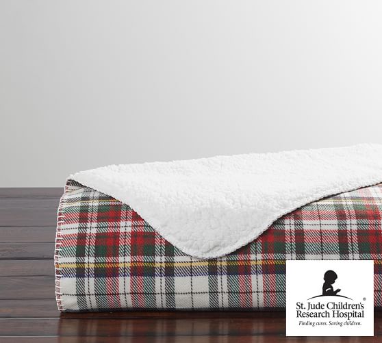 St. Jude Thanks And Giving® Denver Plaid Sherpa Oversize Throw