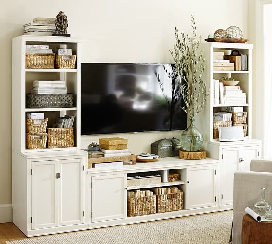 Logan Media Suite with Door Bookcase Pottery Barn