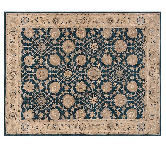 Madeline Persian Rug Blue Multi Pottery Barn Madeline Persian Rug Blue Multi