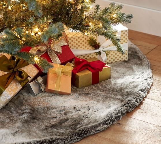 Pottery Barn Fur Tree Skirt 