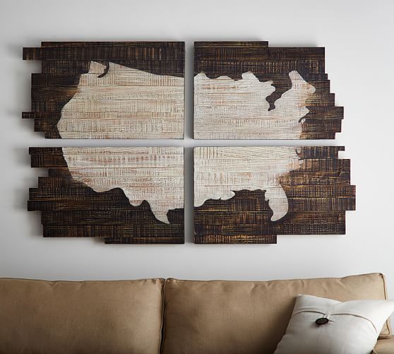 Planked USA Wall Art Panels Pottery Barn