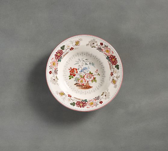 Vintage Floral Soup Plate, Set of 4 Pottery Barn