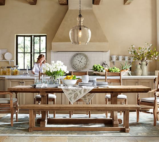 Stafford Reclaimed Pine Extending Dining Table | Pottery Barn Stafford Reclaimed Pine Extending Dining Table | Pottery Barn
