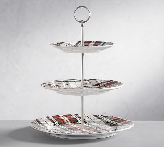 Denver Plaid Tiered Stand Pottery Barn