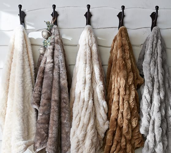 Faux Fur Throw Pottery Barn