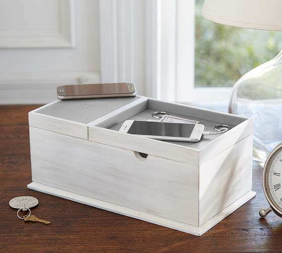Charging Box | wireless charging box with usb port pottery barn Charging Box | wireless charging box with usb port pottery barn