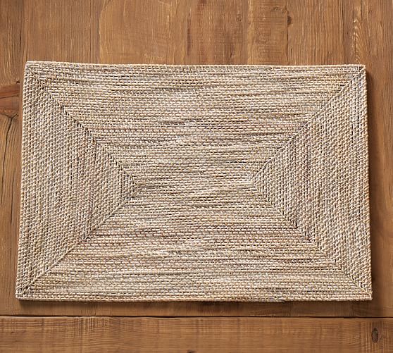 Tava Rectangle Placemat Natural Pottery Barn