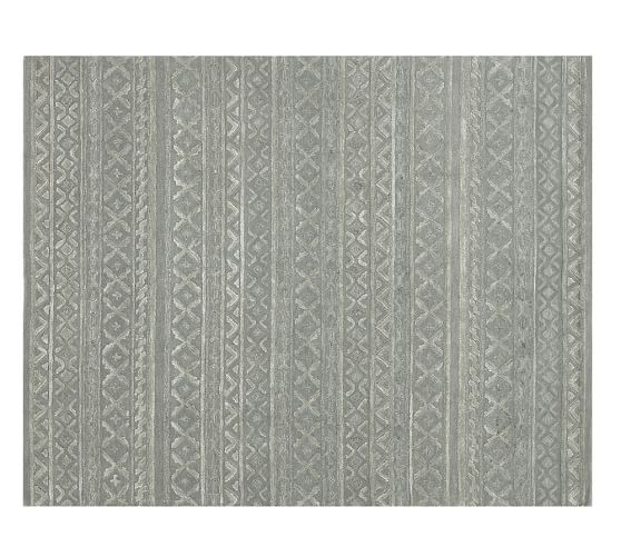 Adrina Sculpted Rug Gray Pottery Barn Adrina Sculpted Rug Gray