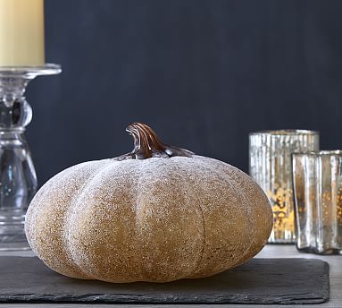 Sandblasted Glass Pumpkin | Pottery Barn