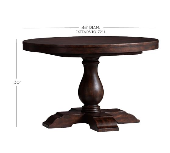 Lorraine Pedestal Table, Hewn Oak Pottery Barn