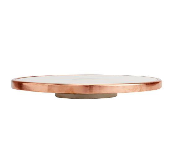 Marble and Copper Lazy Susan Pottery Barn
