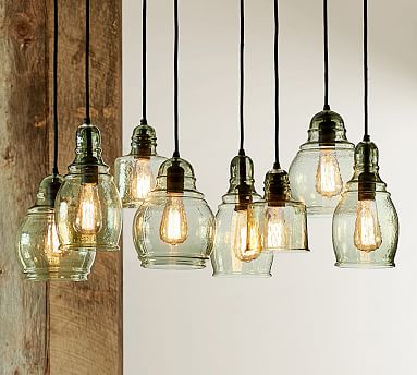 Paxton Glass 8-Light Pendant | Pottery Barn