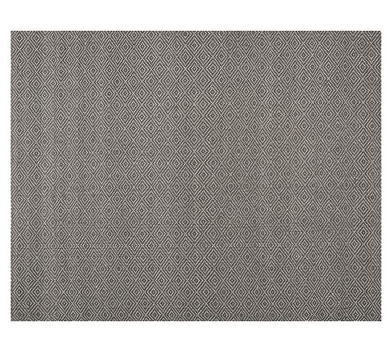 Diamond Wrapped Jute Rug Gray Pottery Barn