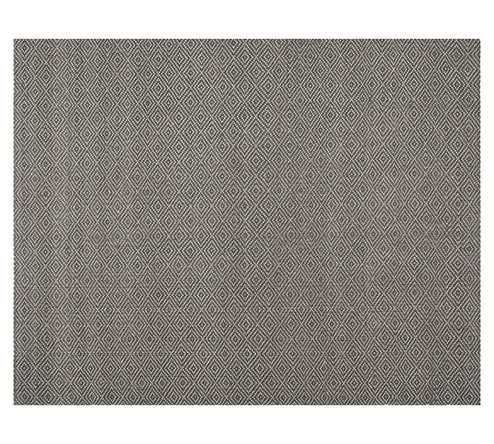 Diamond Wred Jute Rug Gray Pottery Barn