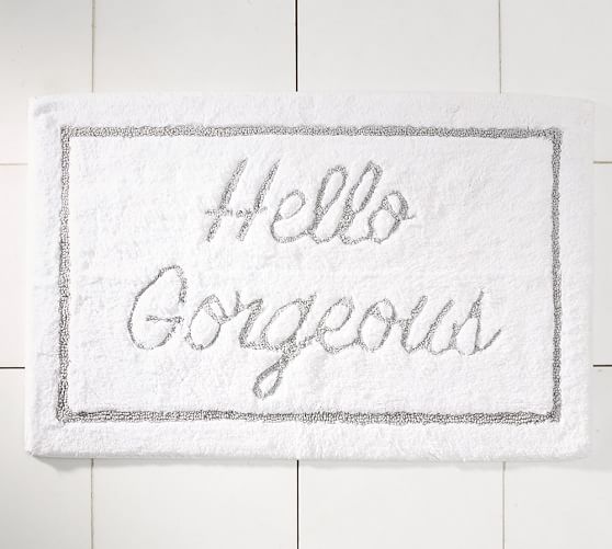 Hello Bath Mat Pottery Barn