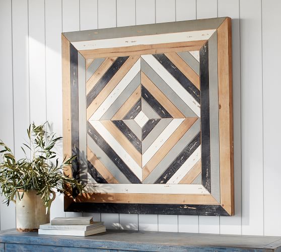 Planked Wood Wall Art Pottery Barn