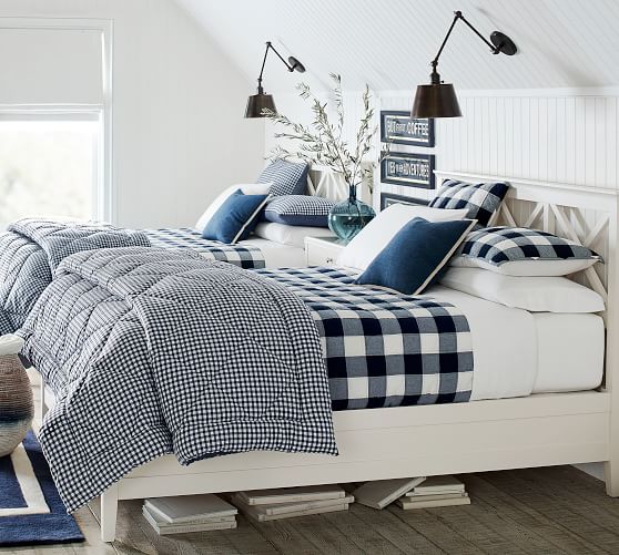 Gingham Check Reversible Comforter & Sham Pottery Barn
