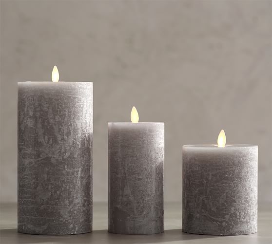 Premium Flickering Flameless Candles Gray Pottery Barn