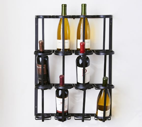 Vintage Blacksmith Wall Wine Rack Pottery Barn