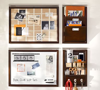 system daily whiteboard magnetic components mdf wood decor stain espresso pottery barn potterybarn pinboard linen quicklook