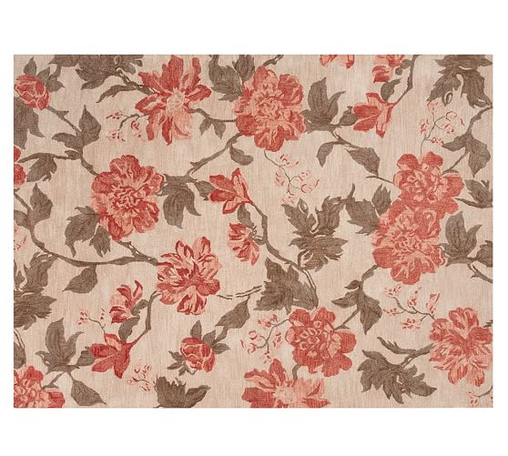 Kismet Tufted Floral Rug - Ivory/Neutral | Pottery Barn