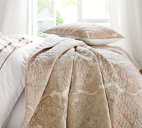 Audrey Paisley Print Quilt & Sham Pottery Barn