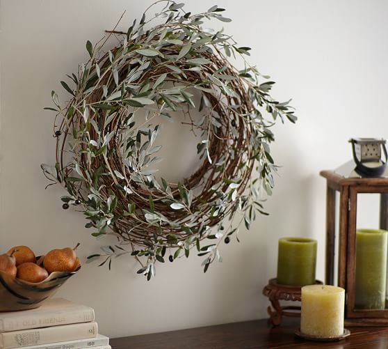 Harvest Olive Wreath Pottery Barn