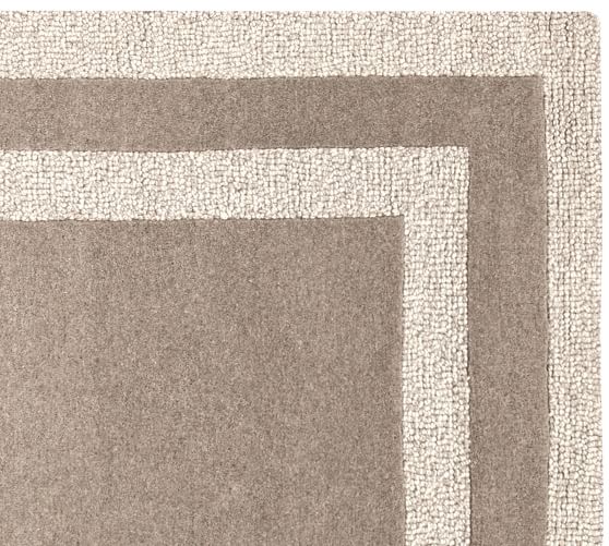 Harvey Tufted Border Rug Gray Pottery Barn