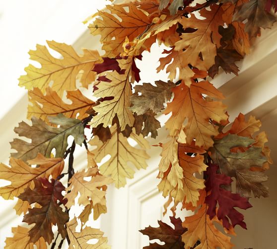 Faux Mixed Leaf Garland Pottery Barn