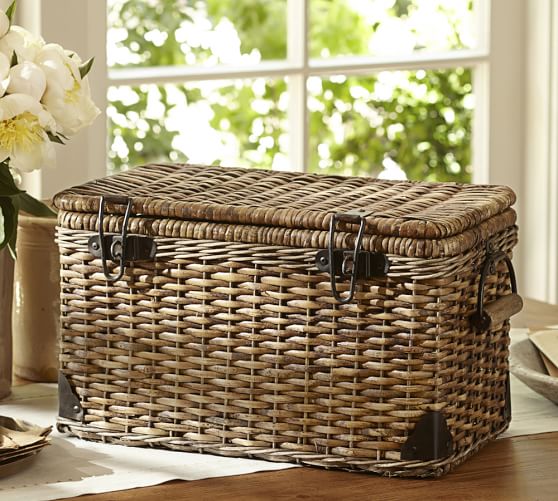 Daytrip Lidded Baskets Pottery Barn