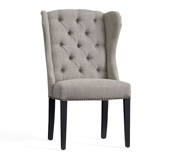 Thayer Tufted Wingback Dining Chair Pottery Barn