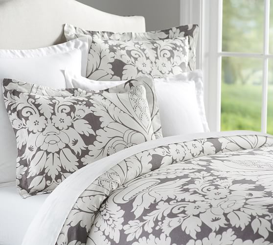 Damask Duvet Cover & Sham Pottery Barn
