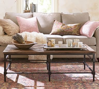 Parquet Reclaimed Wood Rectangular Coffee Table | Pottery Barn