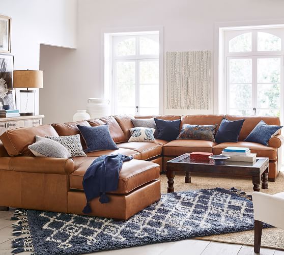 Faye Textured Linen Pillow Cover - Stormy Blue | Pottery Barn